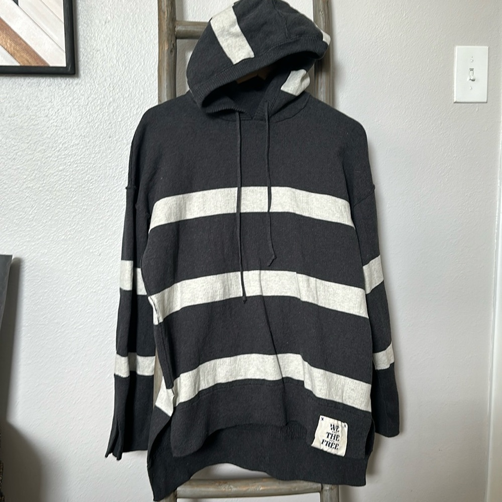 We the free Spotted in Stripes Hooded Sweater